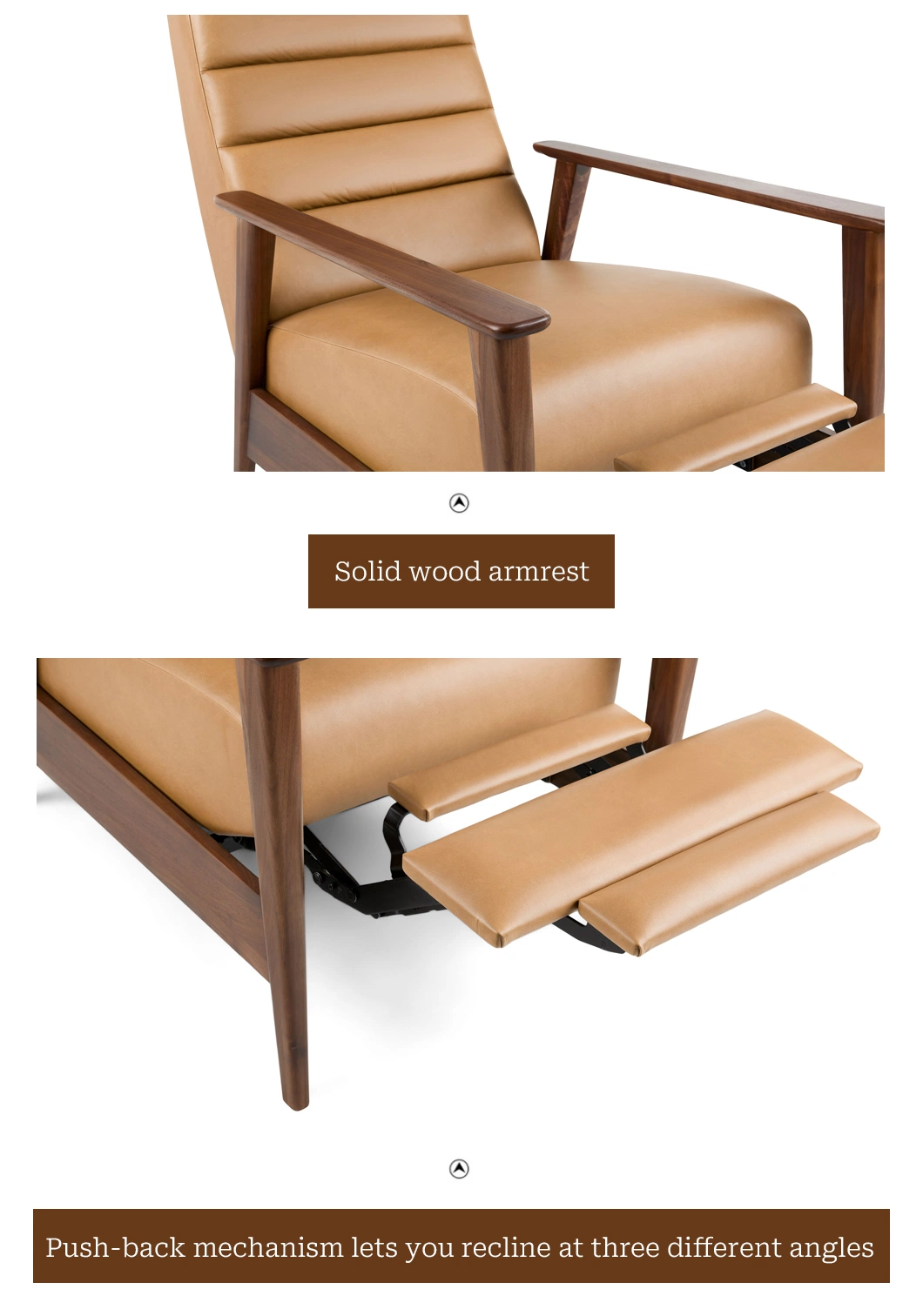 New Arrival Modern with 3-Point Push Back Reclining Mechanism Lounge Chair