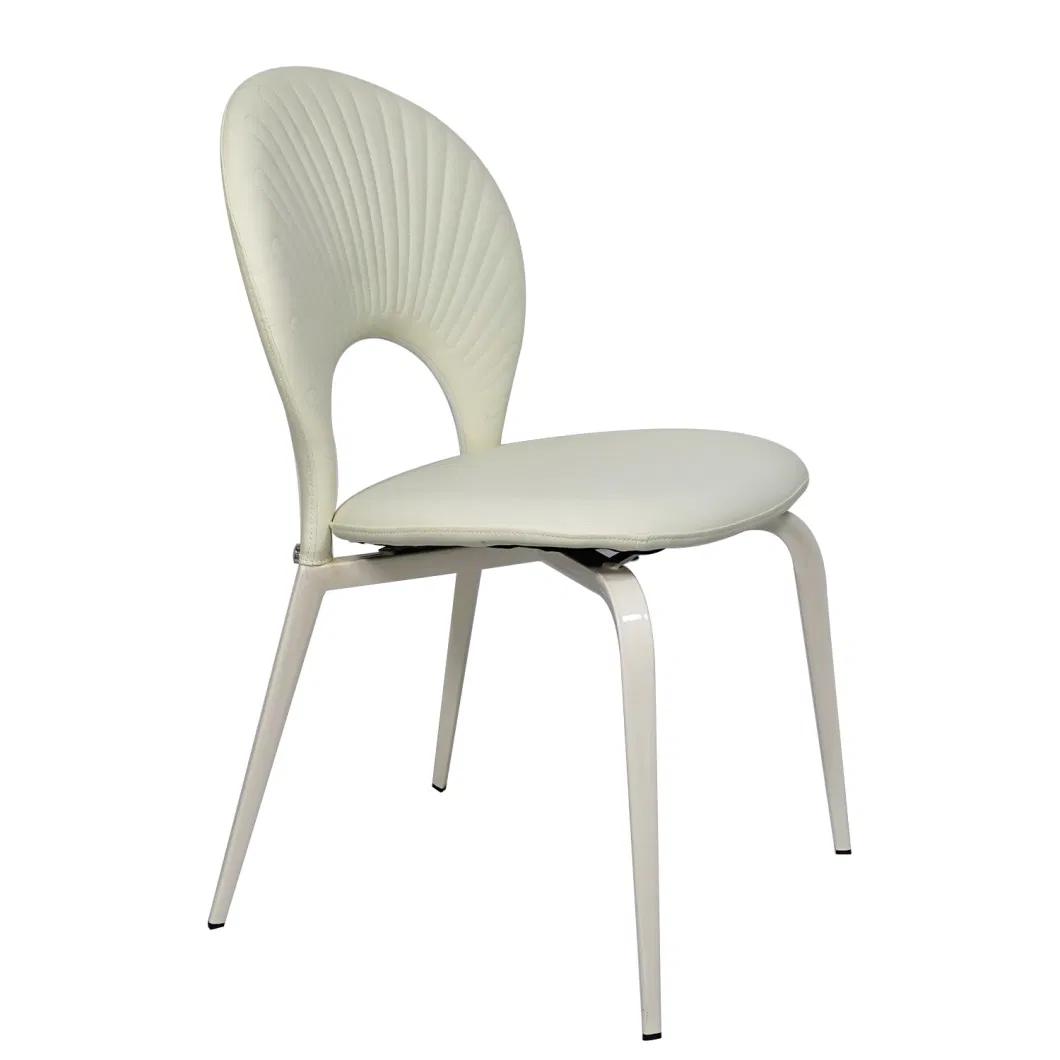 Wholesale Living Room Modern Furniture PU Leather Restaurant White Wedding Dining Chair