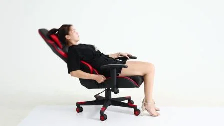 Cadeira de escritório ajustável de couro PU por atacado de fábrica OEM Cadeira de jogos de corrida