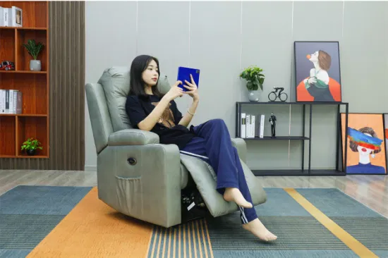 Jikeyuan Geek Sofá Móveis Full Copyleather Manual Cadeira Reclinável Reclinável com Suporte para Copo de Refrigeração