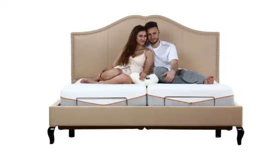 Venda quente de luxo massagem portas USB Split King ajustável sofá cama cama elétrica